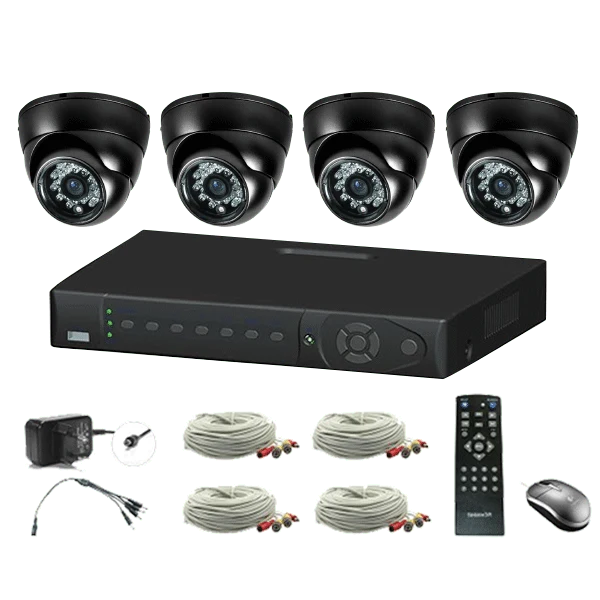 4-Channel DVR Kit with 4 Cameras